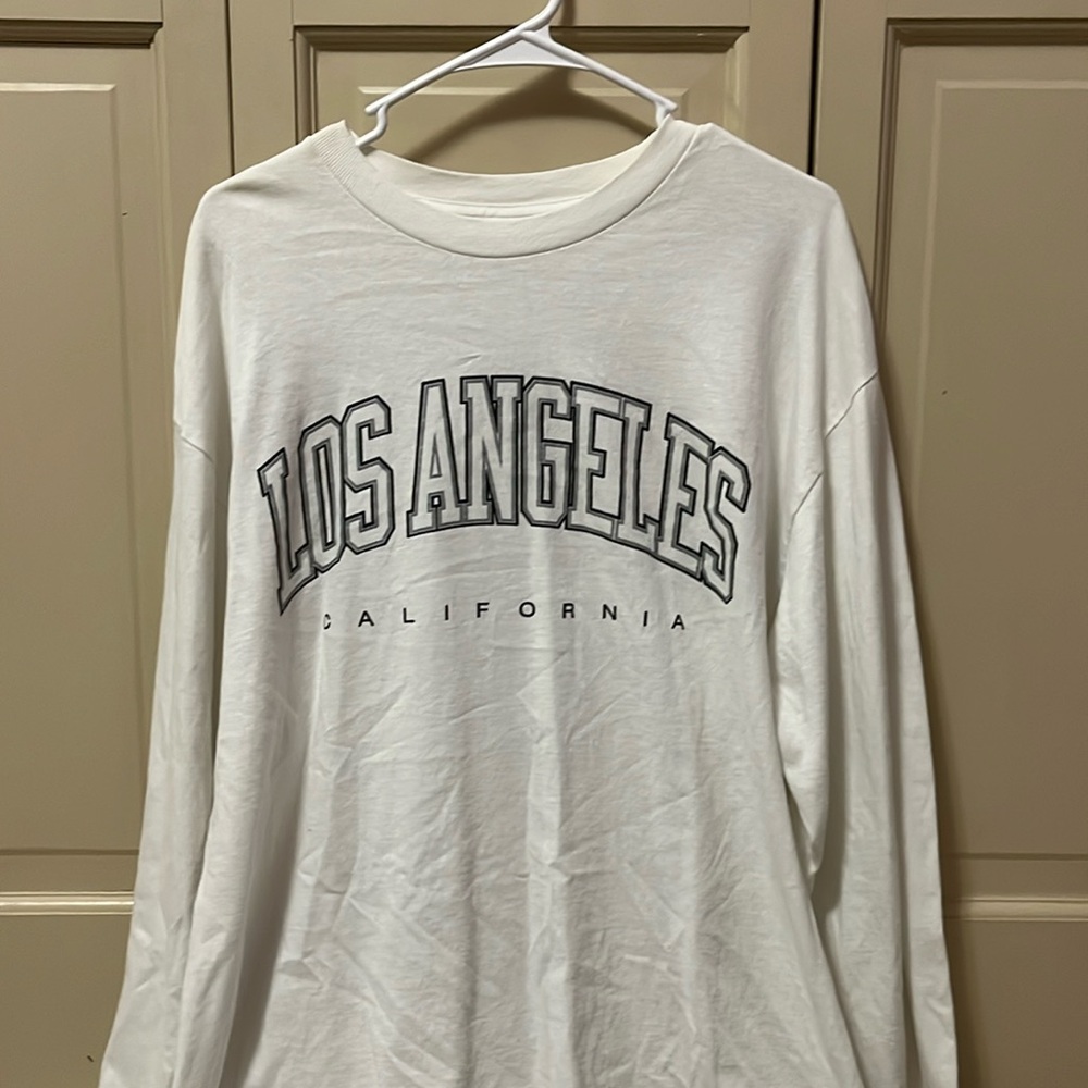 los angeles california white long sleeve